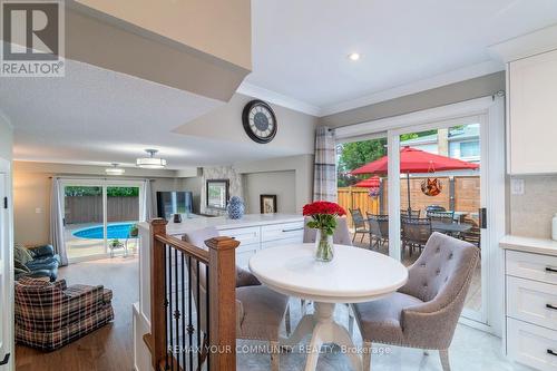 Sunny Breakfast Area with Walkout to Deck - 35 John Dexter Place, Markham, ON - Indoor Photo Showing Dining Room