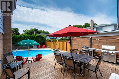 Privacy Screens - 35 John Dexter Place, Markham, ON - Outdoor With In Ground Pool With Deck Patio Veranda