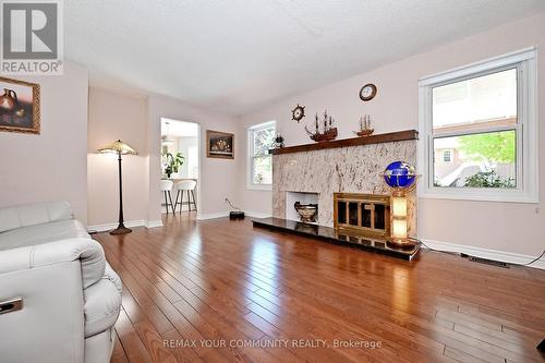 48 Haskell Crescent, Aurora, ON - Indoor Photo Showing Living Room With Fireplace