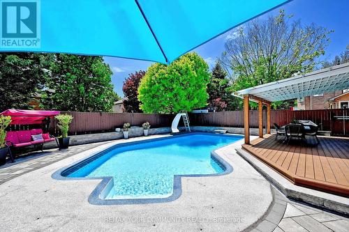 48 Haskell Crescent, Aurora, ON - Outdoor With In Ground Pool With Deck Patio Veranda With Backyard