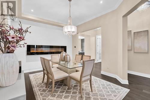 8 King Boulevard, King, ON - Indoor Photo Showing Dining Room With Fireplace