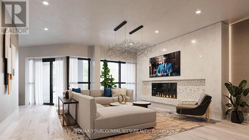 511 - 20 Deans Drive, Toronto, ON - Indoor Photo Showing Living Room With Fireplace