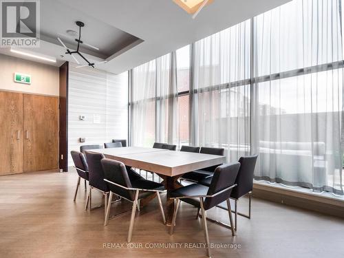 Dining area overlooking terrace - 1012 - 99 Eagle Rock Way, Vaughan, ON - Indoor Photo Showing Dining Room