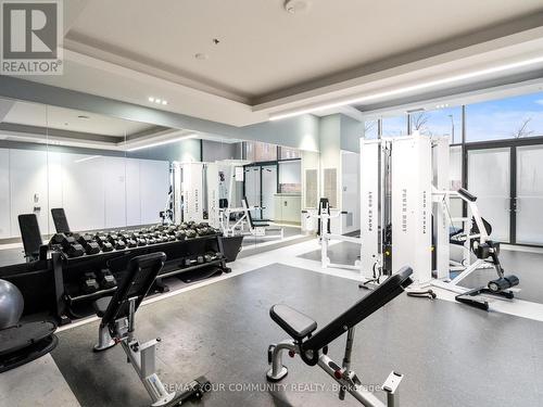 Gym, Weight room, Yoga room & Hot tub & Sauna - 1012 - 99 Eagle Rock Way, Vaughan, ON - Indoor Photo Showing Gym Room