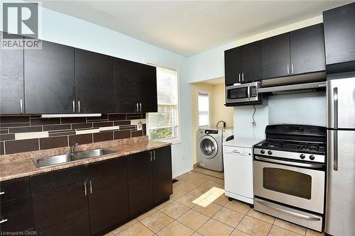 180 Province Street N, Hamilton, ON - Indoor Photo Showing Kitchen With Double Sink
