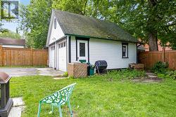 Garage has yard door for easy access - 