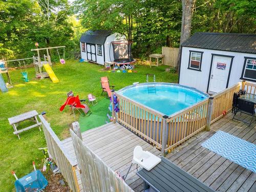 42 Victoria Street, Amherst, NS - Outdoor With Above Ground Pool With Deck Patio Veranda