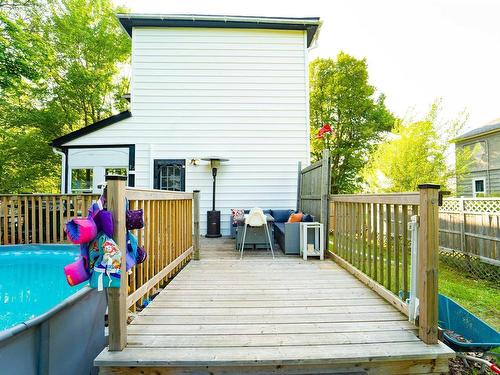 42 Victoria Street, Amherst, NS - Outdoor With Above Ground Pool With Deck Patio Veranda With Exterior