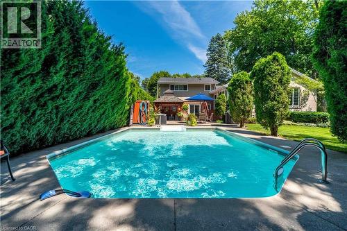 138 Judith Crescent, Ancaster, ON - Outdoor With In Ground Pool With Backyard