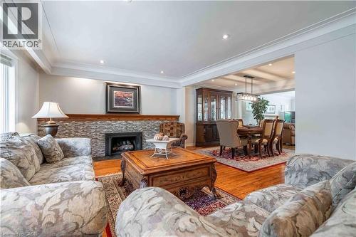 138 Judith Crescent, Ancaster, ON - Indoor Photo Showing Living Room With Fireplace
