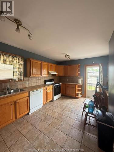 1058 Moy, Windsor, ON - Indoor Photo Showing Kitchen With Double Sink