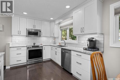 1561 Sibbald Crescent, Prince Albert, SK - Indoor Photo Showing Kitchen With Stainless Steel Kitchen With Upgraded Kitchen