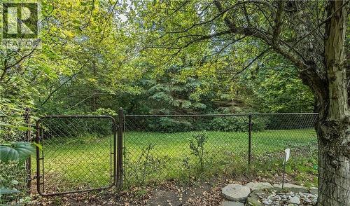 Fenced yard with mature trees and a gate - 143 Grenfell Place, London, ON - Outdoor