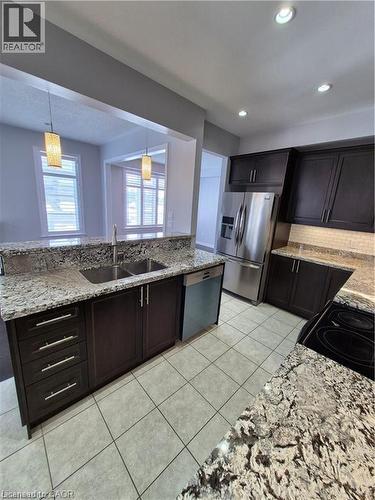 292 Rymal Road W, Hamilton, ON - Indoor Photo Showing Kitchen With Double Sink