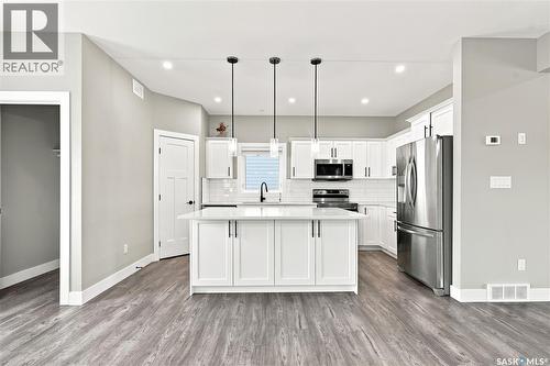 247 Thakur Street, Saskatoon, SK - Indoor Photo Showing Kitchen With Stainless Steel Kitchen With Upgraded Kitchen