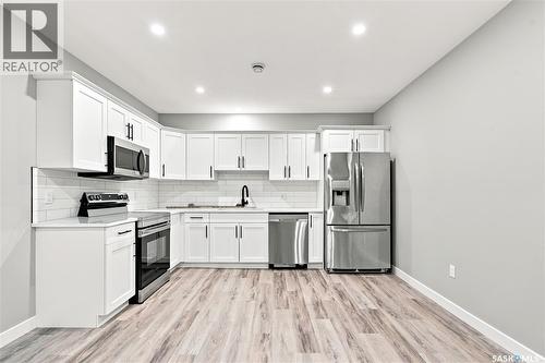 247 Thakur Street, Saskatoon, SK - Indoor Photo Showing Kitchen With Stainless Steel Kitchen With Upgraded Kitchen