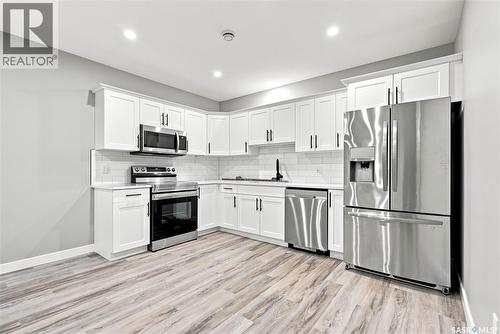 247 Thakur Street, Saskatoon, SK - Indoor Photo Showing Kitchen With Stainless Steel Kitchen With Upgraded Kitchen