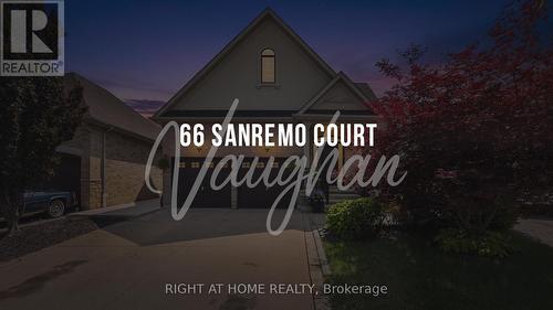 66 SANREMO COURT  Vaughan, ON L4H 1K5