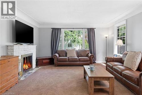 938 Cloverleaf Drive, Burlington, ON - Indoor Photo Showing Living Room With Fireplace