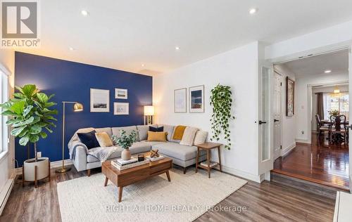 Home office digitally staged living potential. - 1665 Asgard Drive, Mississauga, ON - Indoor Photo Showing Living Room