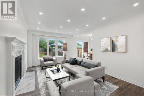 137 Hunterswood Crescent, Ottawa, ON - Indoor Photo Showing Living Room With Fireplace