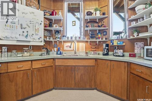 Mickleborough Acreage, Lumsden Rm No. 189, SK - Indoor Photo Showing Kitchen With Double Sink