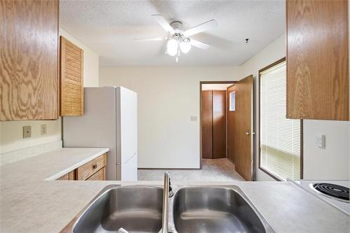 217 Inkster Garden Dr, Winnipeg, MB - Indoor Photo Showing Kitchen With Double Sink