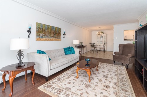 #111-2050 White Birch Rd, Sidney, BC - Indoor Photo Showing Living Room