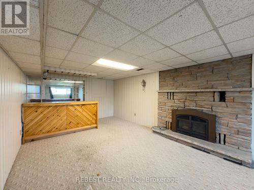 98 Cobblehill Road, Halton Hills, ON - Indoor Photo Showing Basement With Fireplace