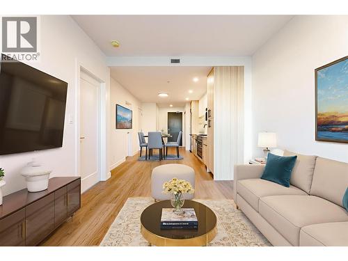 Virtually staged.  Photo from similar unit. - 1380 Pridham Avenue Unit# 314, Kelowna, BC - Indoor Photo Showing Living Room