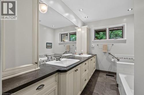 updated accessible bathroom - 44 Colquhoun Crescent, Hamilton, ON - Indoor Photo Showing Bathroom