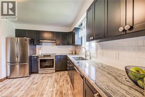 185 Blackwell Drive, Kitchener, ON - Indoor Photo Showing Kitchen With Double Sink With Upgraded Kitchen