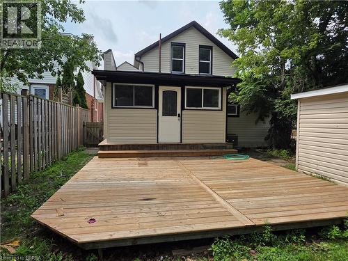 Expansive wood deck with a privacy fence - 109 Sydenham Street, Brantford, ON - Outdoor
