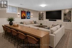 rec room - furnishings virtually staged - 