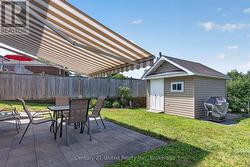 patio with motorized awning - 