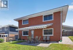 patio with motorized awning - 
