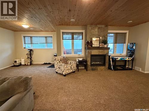 504 Wright Road, Moosomin, SK - Indoor With Fireplace