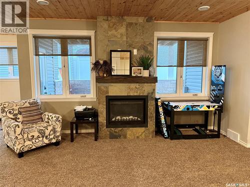 504 Wright Road, Moosomin, SK - Indoor With Fireplace