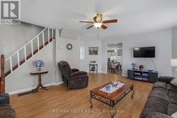 Notice the stairs to the second level. - 