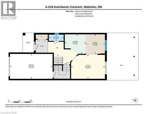Floor plan - Main - 218 Inverhuron Crescent Unit# A, Waterloo, ON - Other