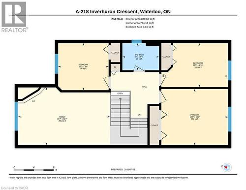 Floor plan - 2nd Floor - 218 Inverhuron Crescent Unit# A, Waterloo, ON - Other