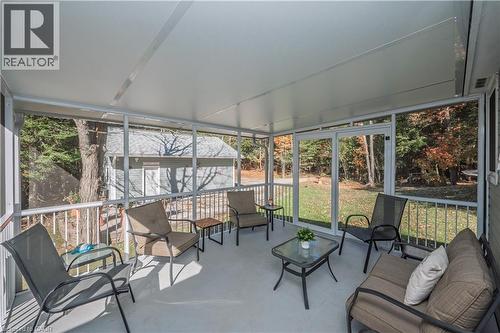 Screened in Covered Porch - 1012 Armstrong Road, Gravenhurst, ON - Outdoor With Exterior