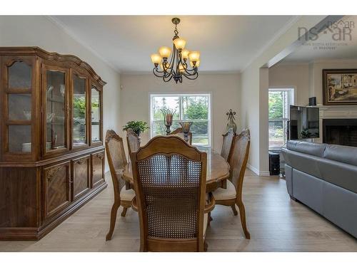 31 Grebe Avenue, Timberlea, NS - Indoor Photo Showing Dining Room With Fireplace
