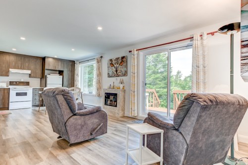 Salon - 16 Ch. Du Lac-Adair, Saint-Hippolyte, QC - Indoor Photo Showing Living Room With Fireplace