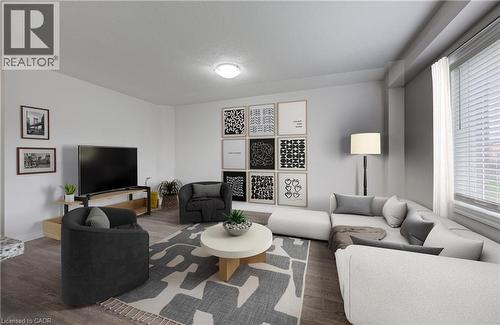 Spacious living area featuring wood-finish flooring and light-toned walls - 823 Paris Boulevard, Waterloo, ON - Indoor Photo Showing Living Room