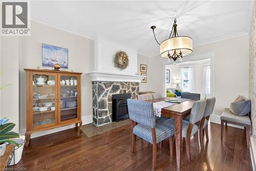 46 Bay Street, Mississauga, ON - Indoor Photo Showing Dining Room With Fireplace