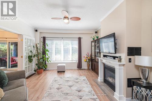 102 Willow Lane, Grimsby, ON - Indoor Photo Showing Living Room With Fireplace