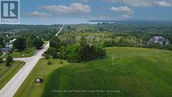 Aerial view from east, Lake Huron visible in pic. - 