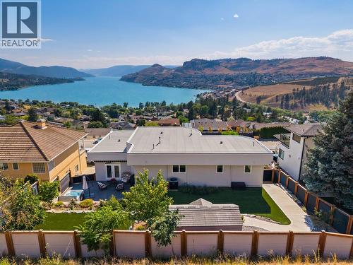 Fully fenced yard. - 759 Middleton Way, Coldstream, BC - Outdoor With Body Of Water With View