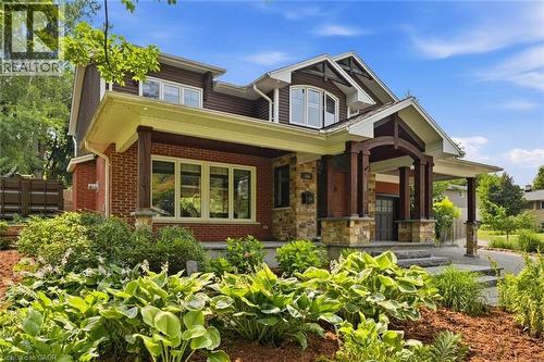 Craftsman-style facade featuring natural stone and brick accents - 266 Ferndale Place, Waterloo, ON - Outdoor